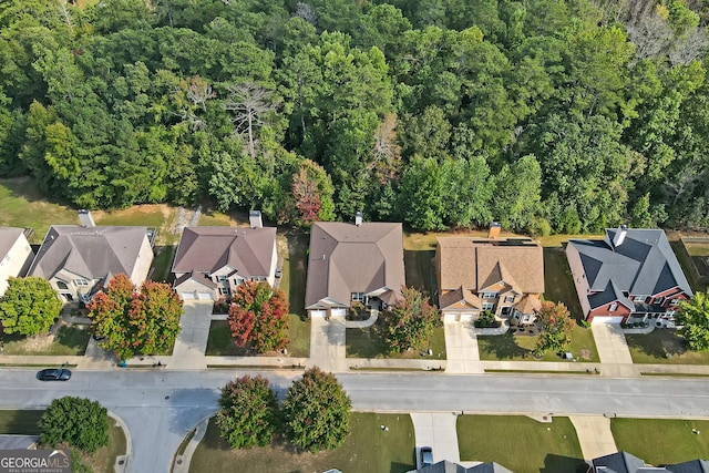 aerial view with a residential view