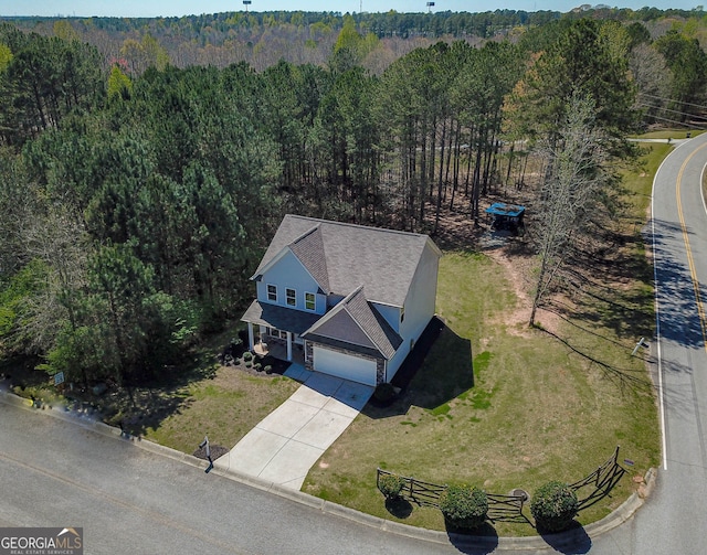 birds eye view of property