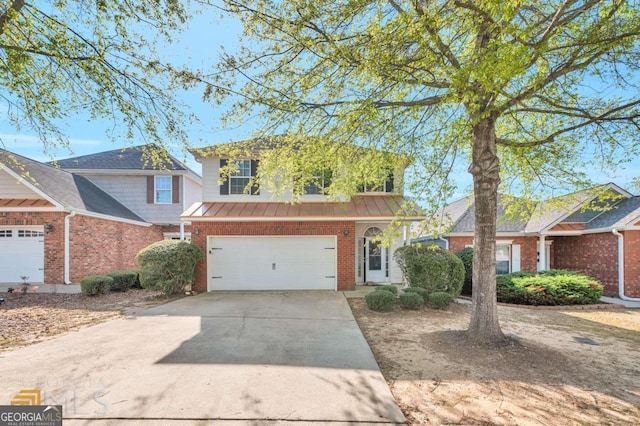 view of front of house featuring a garage