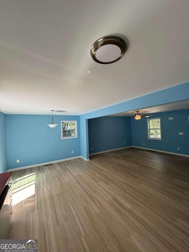 additional living space featuring wood-type flooring