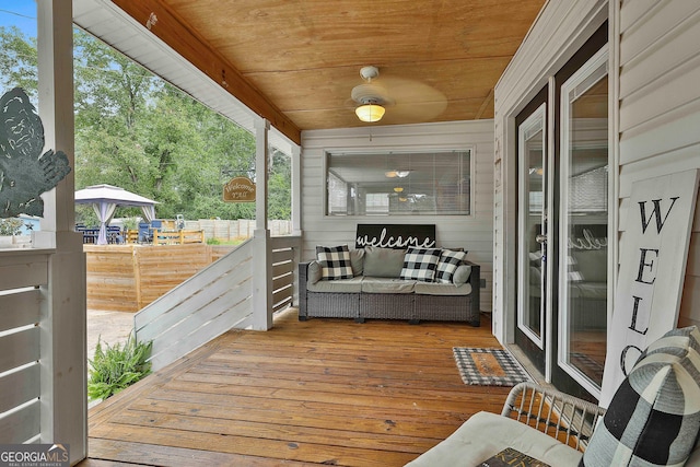 view of wooden terrace