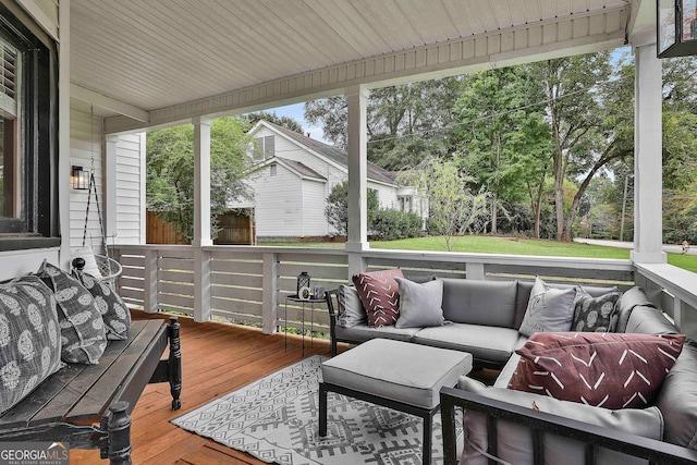 view of sunroom