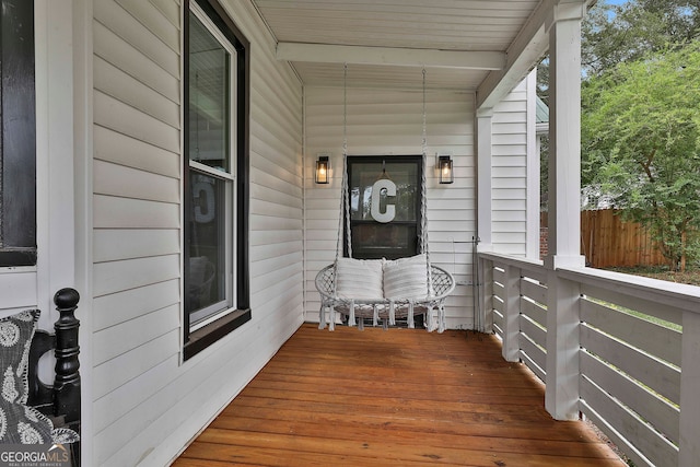 exterior space with covered porch