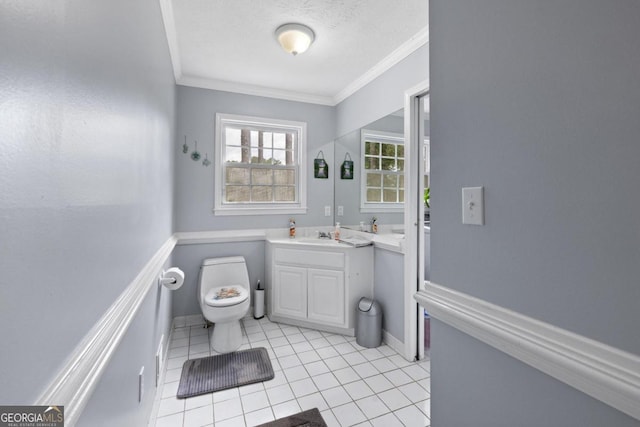 1011 Sugar Hill Way, Buckhead, GA 30625 - bathroom featuring ornamental molding, vanity, and tile patterned floors