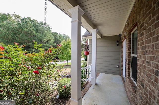 view of patio with covered porch