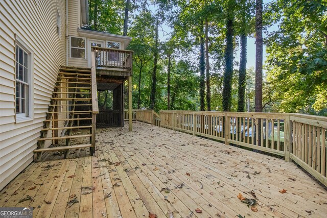 view of wooden deck