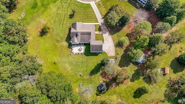 bird's eye view featuring a rural view