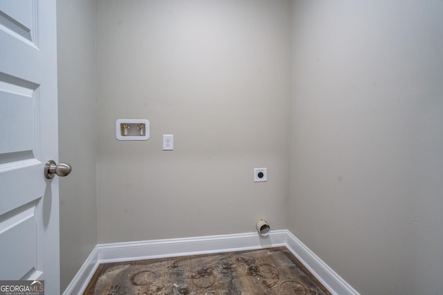 laundry room featuring hookup for a washing machine and hookup for an electric dryer