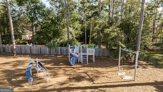 view of jungle gym