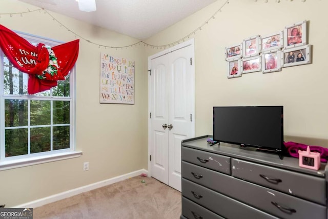 view of carpeted bedroom