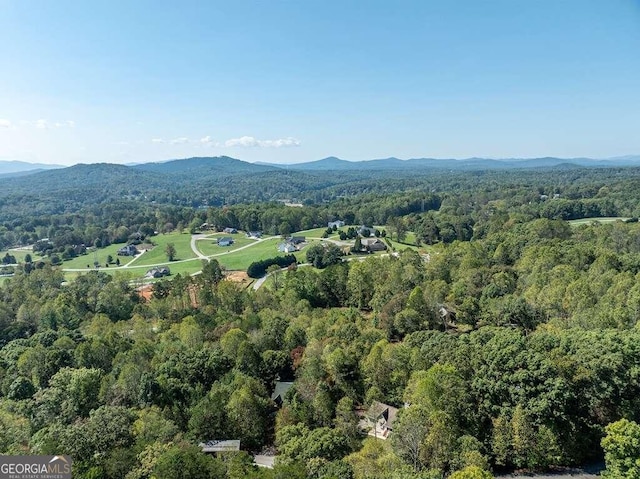 aerial view featuring a mountain view