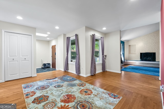 bedroom featuring a closet and wood-type flooring