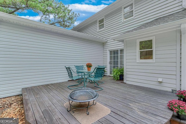 view of wooden deck