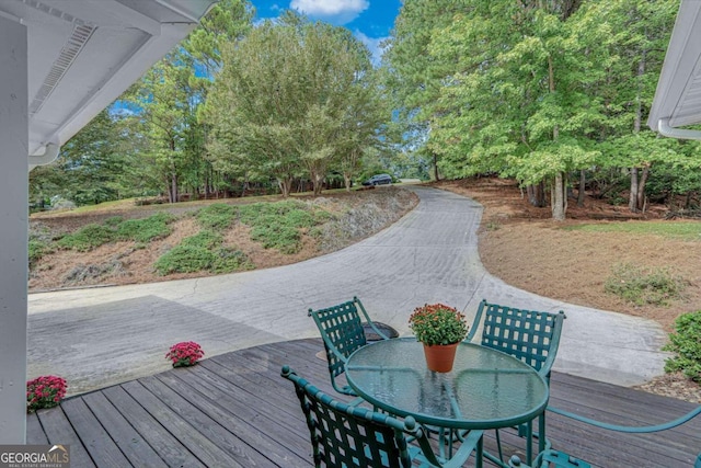 view of wooden deck