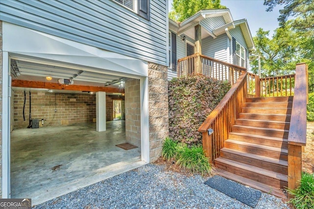 exterior space featuring stairs