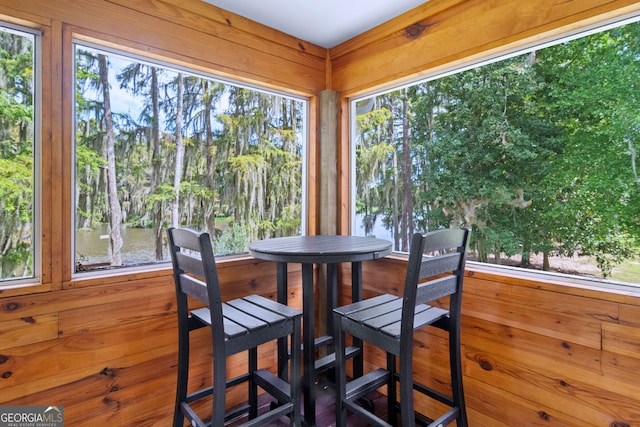 sunroom featuring plenty of natural light