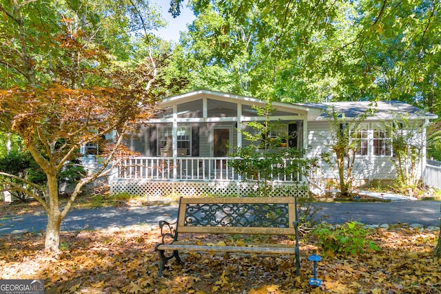 view of front of property with a porch