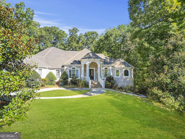 1565 Mountain Shadow Trl, Stone Mountain, GA 30087 - view of front facade featuring a front lawn
