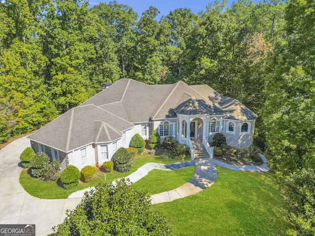 1565 Mountain Shadow Trl, Stone Mountain, GA 30087 - view of front facade featuring a front yard