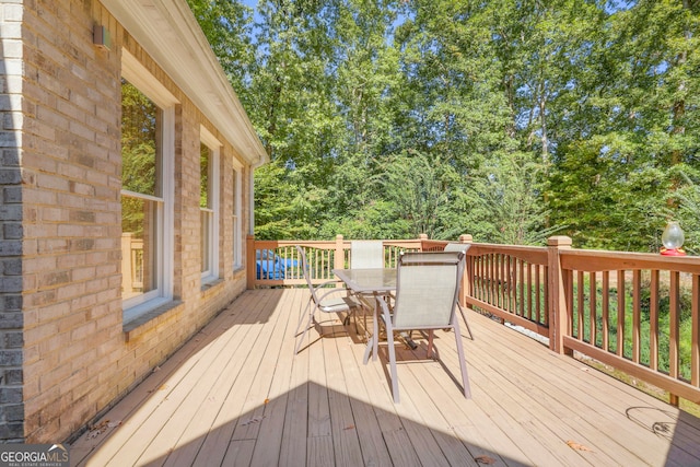 view of wooden deck