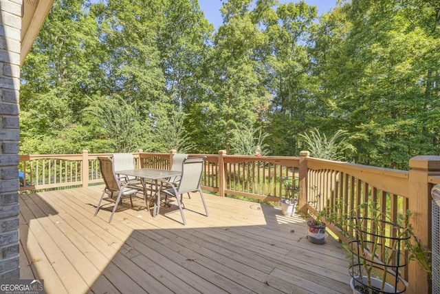 1565 Mountain Shadow Trl, Stone Mountain, GA 30087 - wooden deck with outdoor dining space