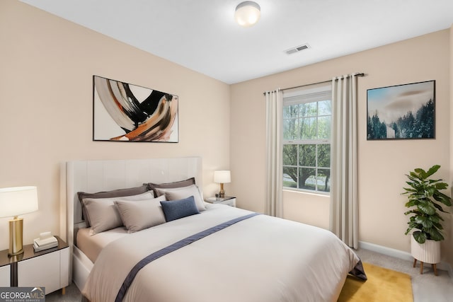 bedroom featuring carpet flooring