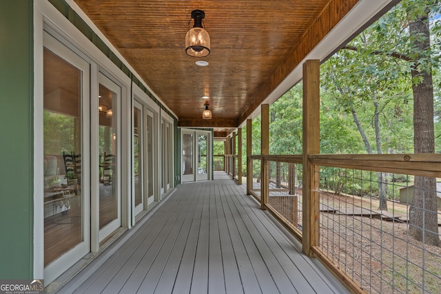 deck with french doors