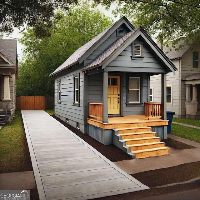 view of front of house with a porch