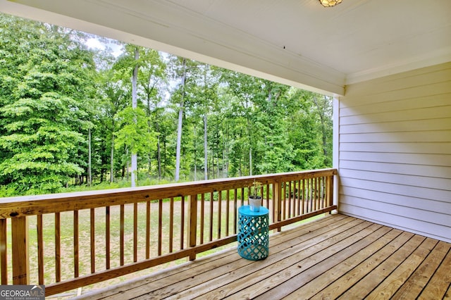 view of wooden deck