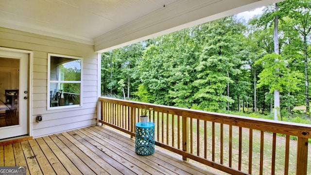 view of wooden terrace