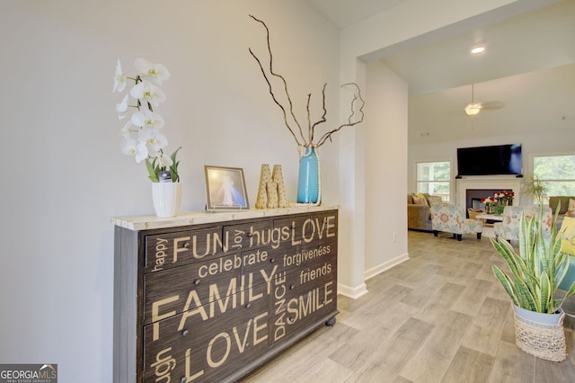 interior space featuring light hardwood / wood-style floors