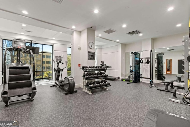 view of workout area