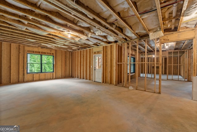 miscellaneous room with concrete floors