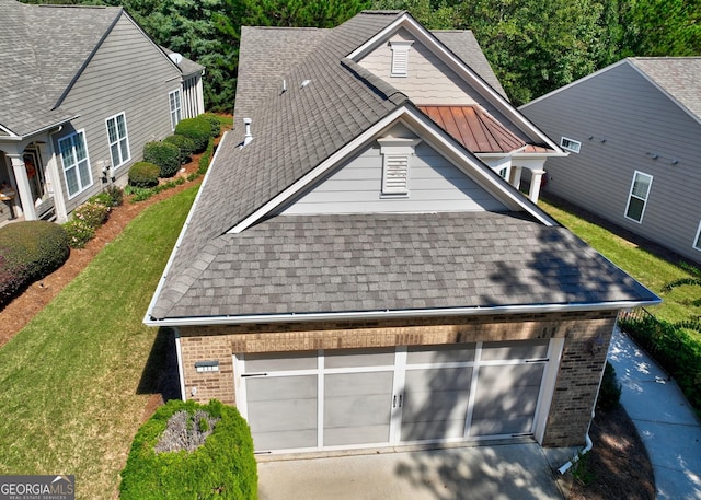 exterior space with a front lawn