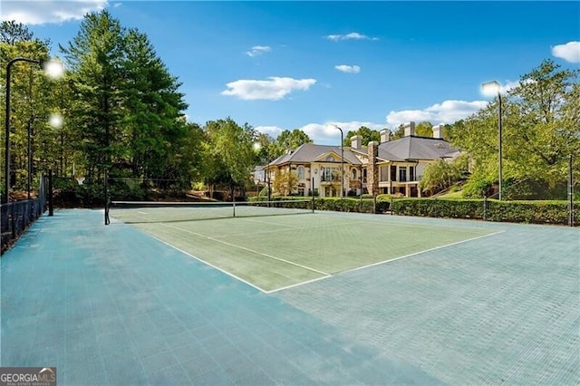 view of tennis court