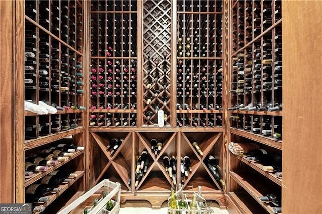 view of wine room