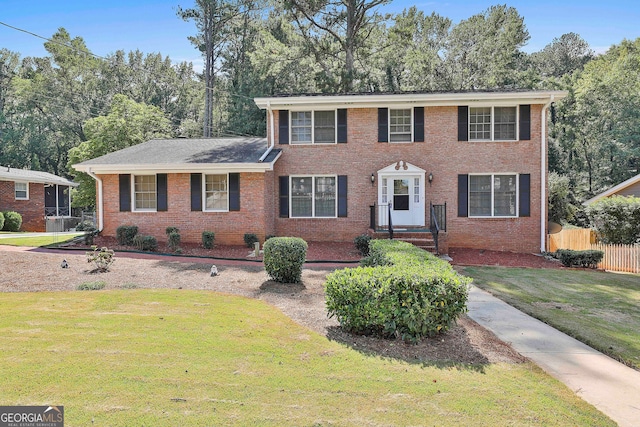 view of front of house featuring a front yard