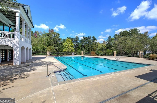 view of pool with a patio area