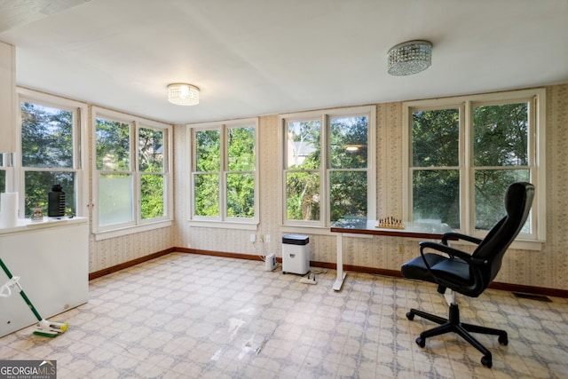 view of sunroom