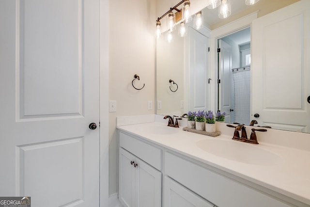 bathroom featuring vanity