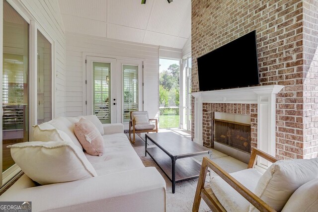 205 Park Chase, Pooler, GA 31322 - living room featuring a fireplace
