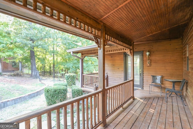 view of wooden terrace