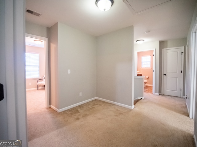 view of carpeted spare room