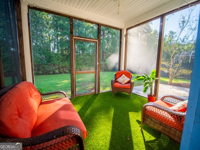 view of sunroom