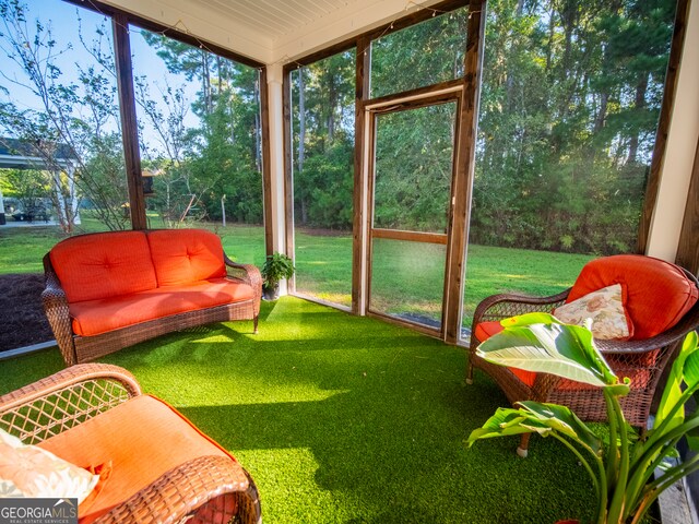 view of sunroom