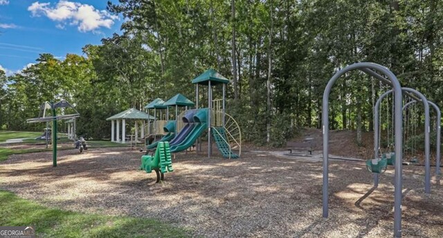 view of jungle gym