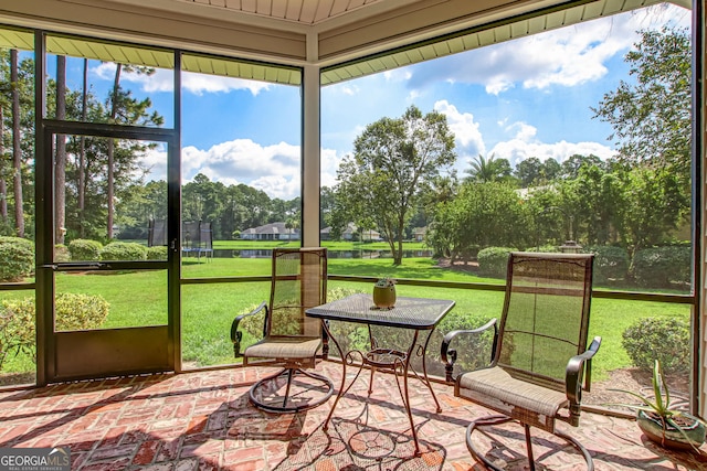 view of sunroom