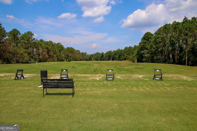 surrounding community featuring a yard