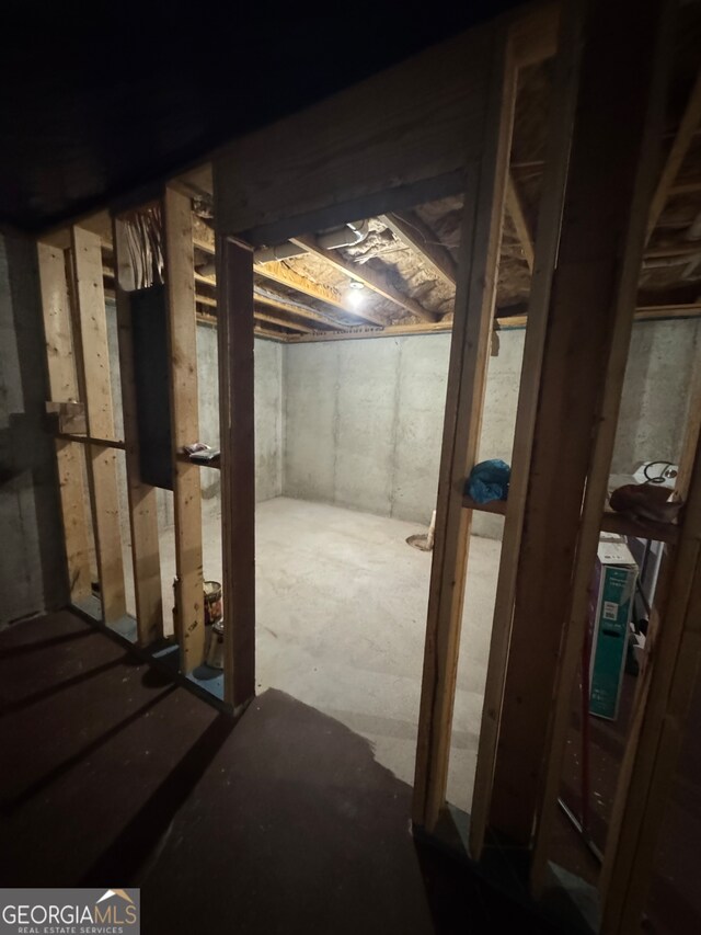 view of basement