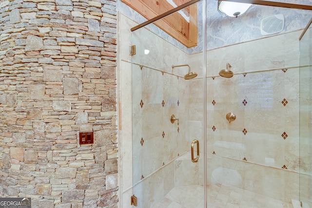 room details with walk in shower